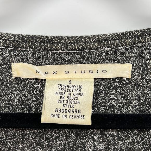 Max Studio Puff Sleeve Sweater Dress - Gray - Small - Picture 4 of 6